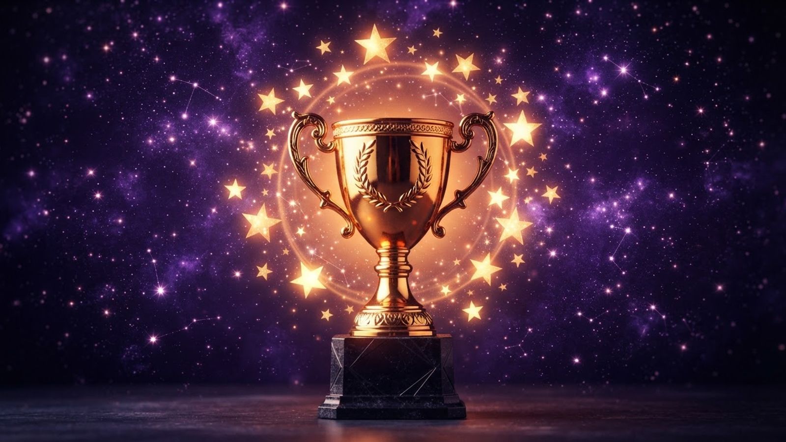Trophée et étoiles illustrant la fidélité